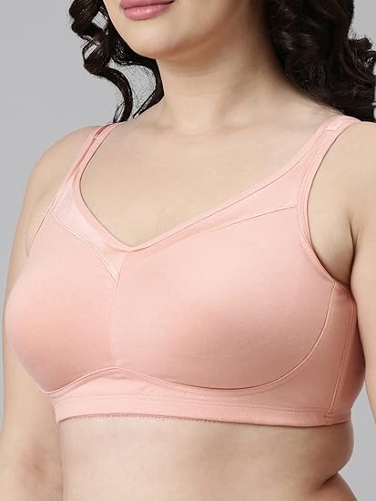 Enamor Full Support Super Lift Women's Cotton Minimizer Bra – Non-Padded, Wirefree, Full Coverage A112, Plus Sizes Available